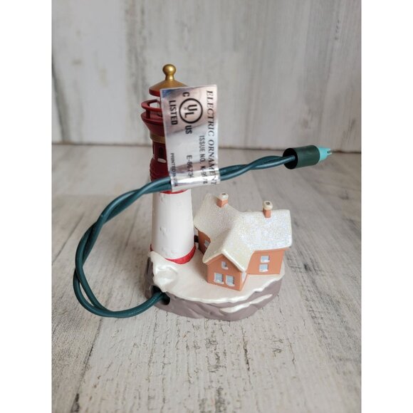 Hallmark 2000 Lighthouse greeting ornament Xmas - Picture 4 of 6